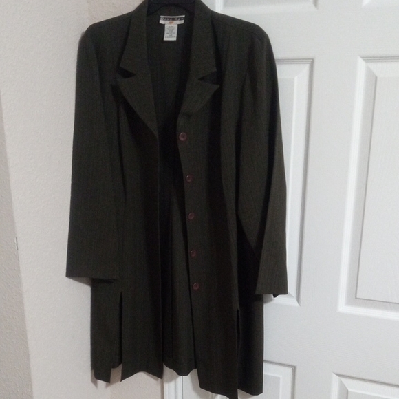 Dana Kay Charcoal Button-Front Blazer - Picture 1 of 6
